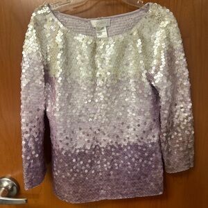 Vintage Escalade ombré sequins wool blend sweater size 44 (US 14)